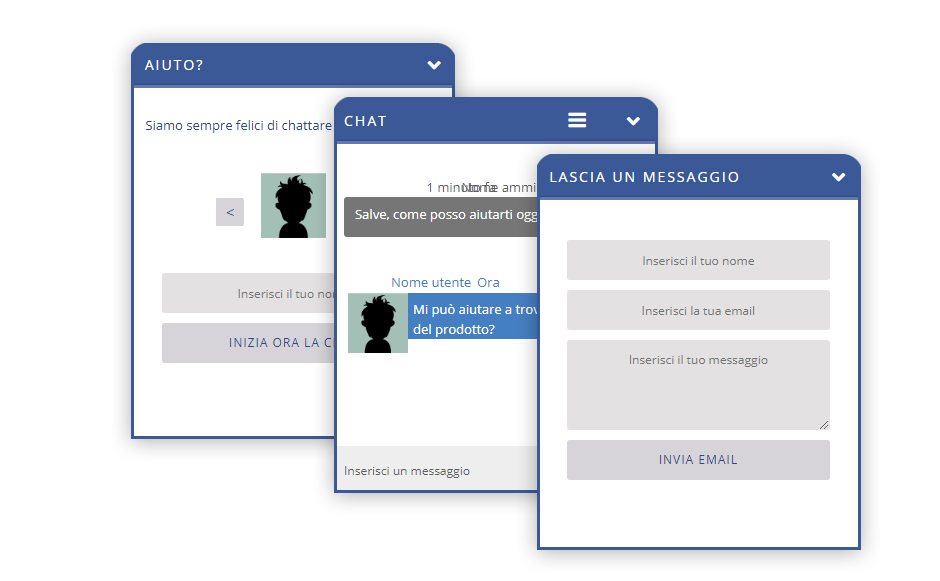 Chat personalizzata per sito web